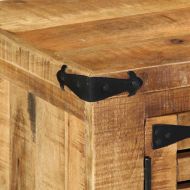 Шкаф за обувки Кафяво 110 x 38 x 45 cm Солидно мангово дърво