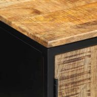 Нощен шкаф Кафяв и черен 50 x 30 x 45 см мангово дърво масив