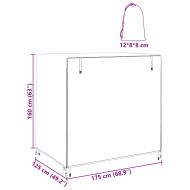 Покривало за градинска люлка Черно 175 x 125 x 160 см 210D плат