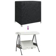 Покривало за градинска люлка Черно 175 x 125 x 160 см 420D плат