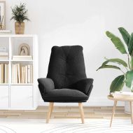 фотьойл Черно 61 х 78 х 98 см Тъкан Шерпа