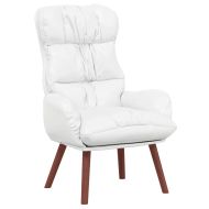 фотьойл Бяло 69 x 74 x 93 см Изкуствена