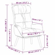фотьойл Бяло 69 x 74 x 93 см Изкуствена