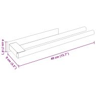 Держач за кърпи Черно 40 x 9 x 4 см Неръждаема стомана