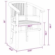 Градински столове 2 pcs Кафяво 63 x 58 x 89 см