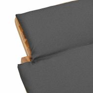 Шезлонг Тъмносив 188 x 55 x 59 см Тиково дърво масив