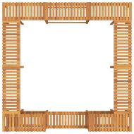 Квадратна Открита Вана Ограждение Кафяво 250 x 250 cm