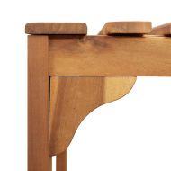 Квадратна Открита Вана Ограждение Кафяво 250 x 250 cm