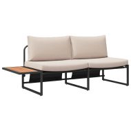 Комплект за хранене в градината 3 pcs Таупе Стомана