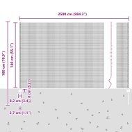 Ограда и колче Сребрист 1,4 x 25 m Стомана