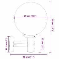 Външни стенни лампи 2 pcs Черно 28 x 25 x 38 см