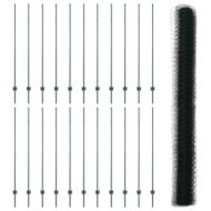 Ограда и колче Зелен 1,6 x 50 m Стомана