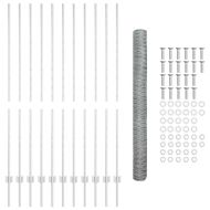 Ограда и колче Сребрист 1,5 x 25 m Стомана