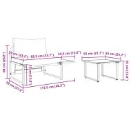 Градински Софа Комплект 2 pcs Таупе Стомана