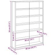 Дървен дисплей случай за колекционери Кафяво 40 x 8,5 x 54 см