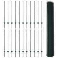 Ограда и колче Зелен 1,2 x 50 m Стомана