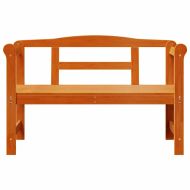 Външна пейка Кафяво 119 x 76 x 44см Борово дърво масив