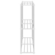 Рафтове за съхранение с рафт бял 43 x 27 x 90 см Алуминий