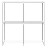 Рафтове за съхранение с рафт бял 43 x 27 x 90 см Алуминий