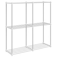 Рафтове за съхранение с рафт бял 43 x 27 x 90 см Алуминий