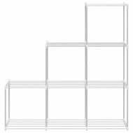 Рафтове за съхранение с рафт бял 43 x 27 x 90 см Алуминий