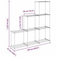 Рафтове за съхранение с рафт бял 43 x 27 x 90 см Алуминий