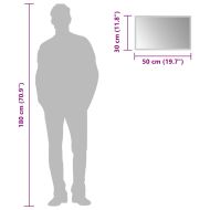 LED огледало за баня, 50x30 см