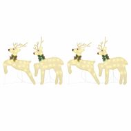 LED елени 4 pcs Златист текстил