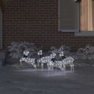 LED елени 4 pcs Бяло текстил