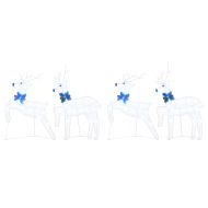 LED елени 4 pcs Бяло текстил