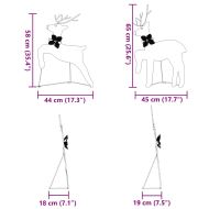 LED елени 4 pcs Бяло текстил