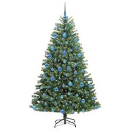 Изкуствено коледно дърво с хингед Зелен 180 cm PVC и метал