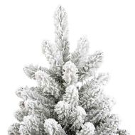 С изкуствено коледно дърво Зелен и бял 270 cm PVC и метал