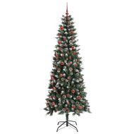 С изкуствено коледно дърво с 300 LED светодиода Зелен 210 cm