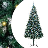 С изкуствено коледно дърво с 300 LED светодиода Зелен 240 cm