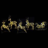 LED елени с 40 LED светодиода 5 pcs Златист PET