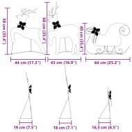 LED елени 3 pcs Студено бяло текстил
