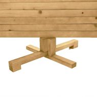 Дървено Коледно Дърво Кафяво 120 cm Борово дърво масив