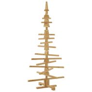 Дървено Коледно Дърво Кафяво 150 cm Борово дърво масив