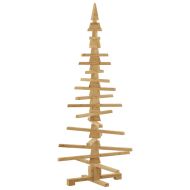 Дървено Коледно Дърво Кафяво 150 cm Борово дърво масив