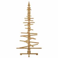 Дървено Коледно Дърво Кафяво 180 cm Борово дърво масив