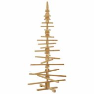 Дървено Коледно Дърво Кафяво 180 cm Борово дърво масив