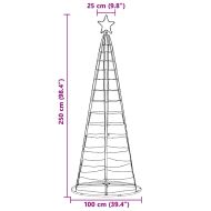 LED Коледна Елха с 390 LED светодиода Синьо 250 cm Желязо