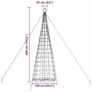 LED Коледна Елха с 800 LED светодиода Хладно бяло 400 cm Желязо