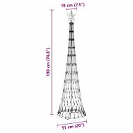 LED Коледна Елха с поставка Хладно бяло 51 х 51 х 190 см Метал