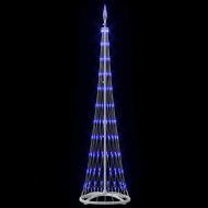 LED Коледна Елха с поставка Синьо 51 х 51 х 190 см Метал