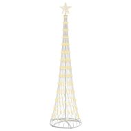 LED Коледна Елха с поставка Топло бяло 70 х 70 х 250 см Метал