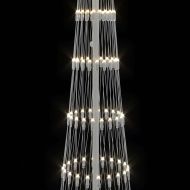 LED Коледна Елха с поставка Топло бяло 70 х 70 х 250 см Метал