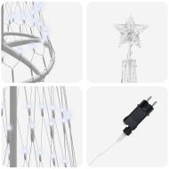 LED Коледна Елха с поставка Хладно бяло 70 х 70 х 250 см Метал