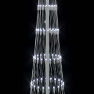 LED Коледна Елха с поставка Хладно бяло 70 х 70 х 250 см Метал